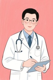 医生国际劳动节医师节人物形象插画