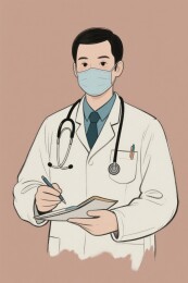 医生国际劳动节医师节人物形象插画
