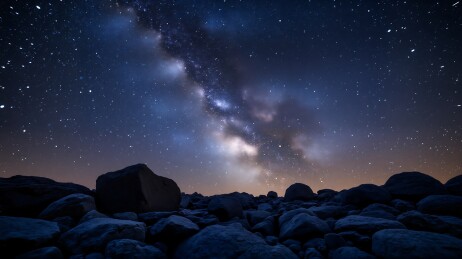 星空与巨石