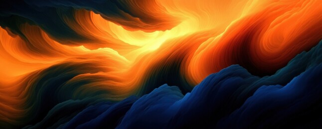 色彩流动的抽象画