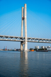 上海闵行浦江跨江闵浦二桥全景