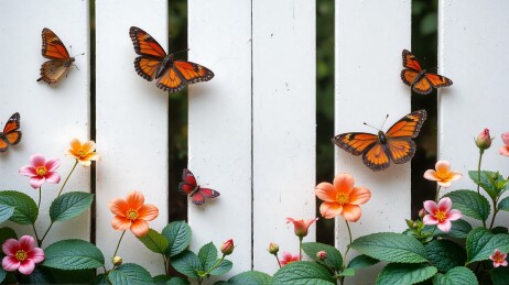蝴蝶花丛中飞舞