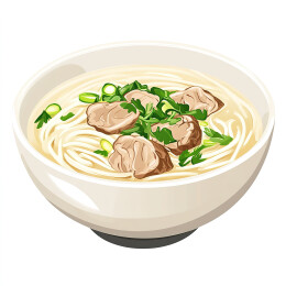 白色背景下碗中食物的高角度视图