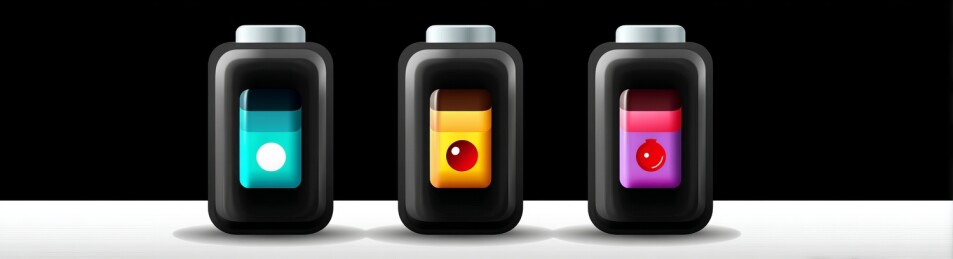 三种不同电量显示的电池