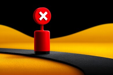 红色禁行标志路标