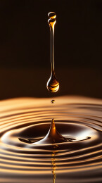 金色液滴与光影