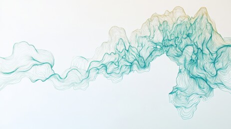 蓝金山川云海壮丽图景