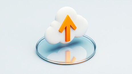 向上箭头的云图标