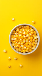 金黄色玉米粒的特写