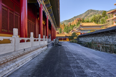 中国浙江杭州临安禅源寺风光
