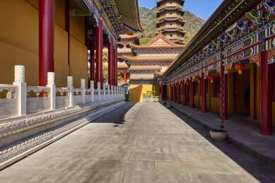 中国浙江杭州临安禅源寺风光
