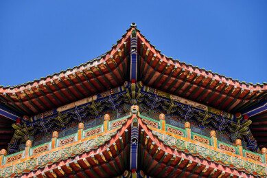 中国浙江杭州临安禅源寺的玉琳国师塔