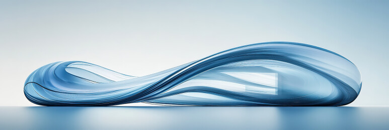 蓝天下现代建筑的低视角