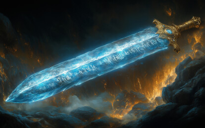 精美的一把游戏CG宝剑模型