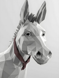 风格化的驴肖像