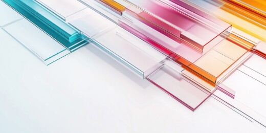 白底抽象科技荧光色线条几何体3D立体插画