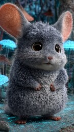 可爱梦幻灰色萌鼠