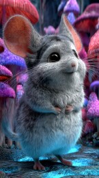 可爱梦幻灰色萌鼠