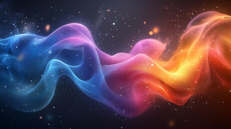 红蓝炫光流动梦幻景
