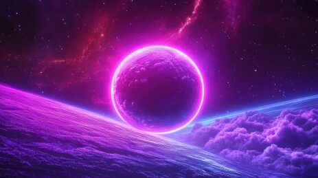 神秘星球与光辉大气层