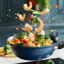 营养均衡的炒虾仁