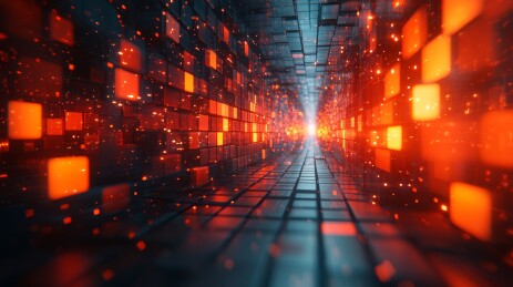 炽热红晶立方体奇幻景