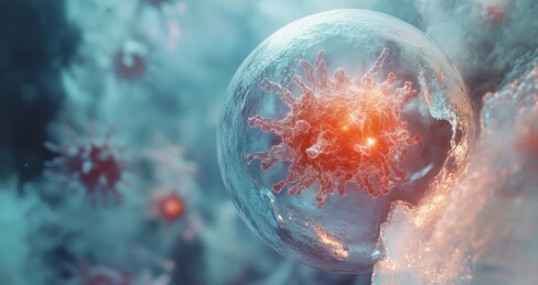 微观病毒细胞特写