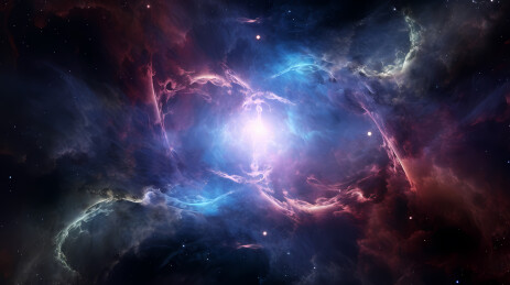 星云与红蓝气体流