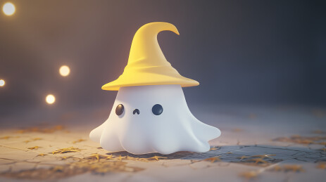 白鬼与黄色巫师帽