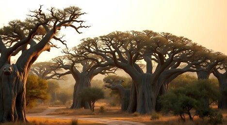 非洲大草原上的巨树