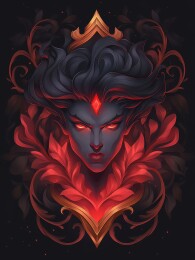 暗黑红莲女王肖像