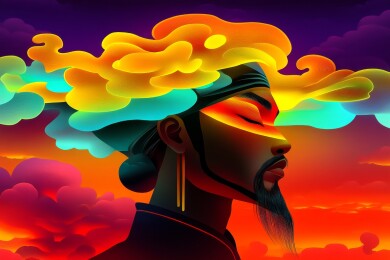 抽象人物艺术画像