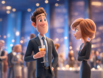 商务晚宴上的对话