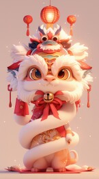 卡通龙猫与中国传统装饰