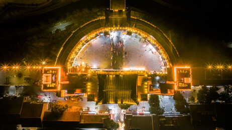 航拍中国河南洛阳丽景门