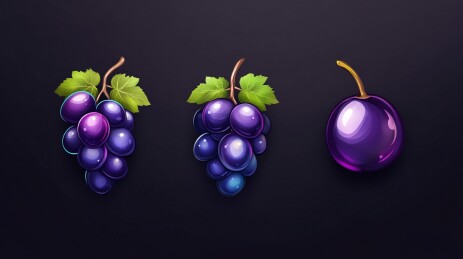 紫葡萄插画组图