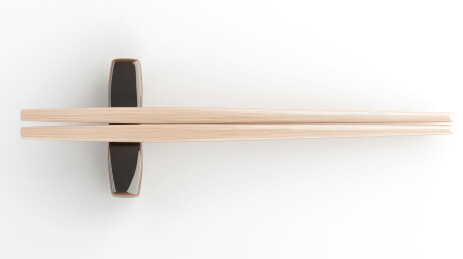 简约风格的筷子和筷子架