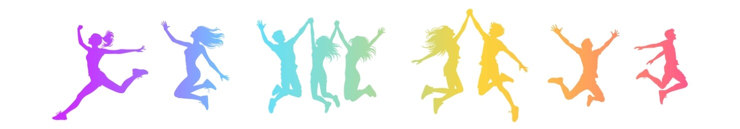 五四青年节青年人剪影海报插画