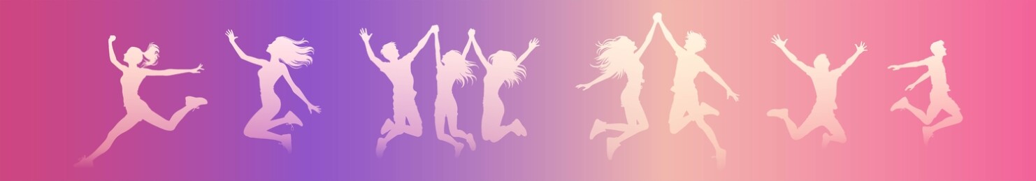 五四青年节青年人剪影海报插画
