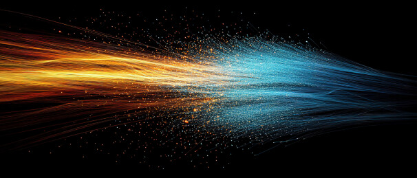 黑色背景下彩色灯光的特写镜头