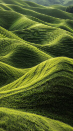 高山茶园的高角度视图