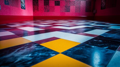 多彩旧方砖显复古韵味