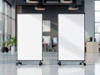 两个空白易拉宝展示架