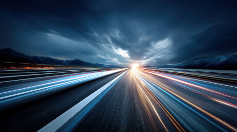 高速公路上的光影