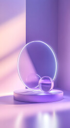 紫色背景优雅展示台