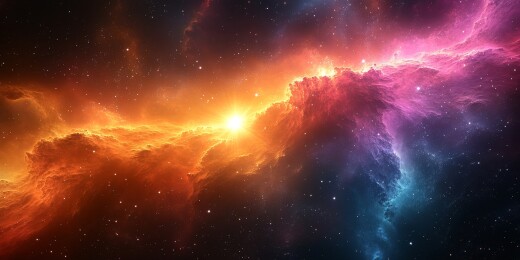 宇宙星云碰撞