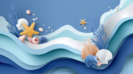 海洋主题纸艺装饰
