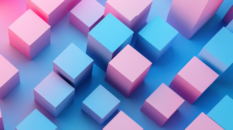 立方体玩具的全画幅拍摄