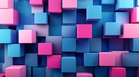 立方体玩具的全画幅拍摄