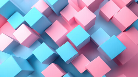 立方体玩具的全画幅拍摄